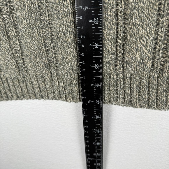 VTG Eddie Bauer Sweater Mens 2XL Grey Argyle Chunky Knit Grandpa V Neck Pullover - Picture 4 of 7